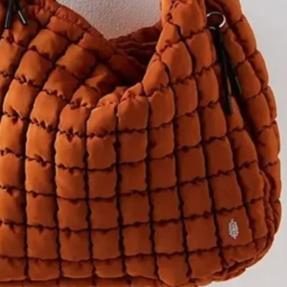 Free People Quilted Carryall Bag in Roasted Chestnut - Picture 4 of 9